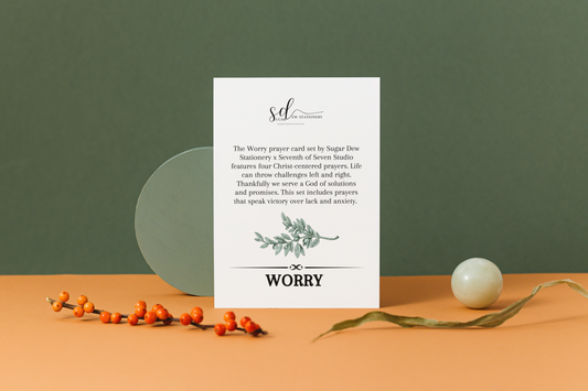 Worry Prayer Card Set